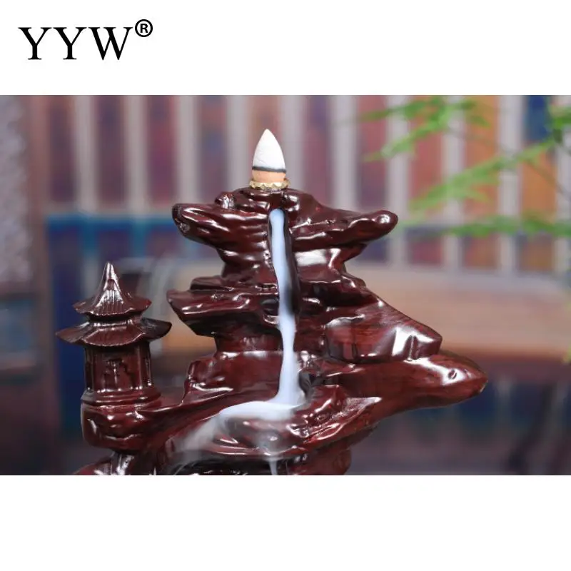 Курильница для благовоний Backflow черное сандаловое дерево резная курильница