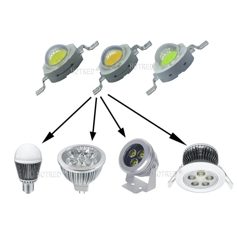 Светодиодный светильник CREE высокой мощности 100 шт. 1 Вт 5 3 белый светодиод