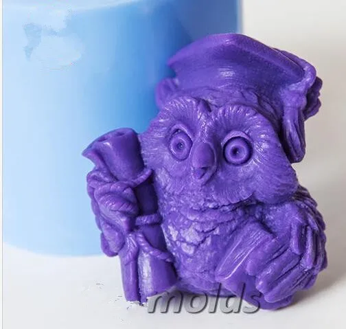 Формы для изготовления свечей с животными Diy формы творчества сова 3D силиконовая