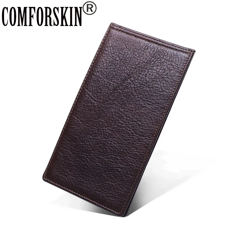 Новинка 100% вместительные бумажники COMFORSKIN из натуральной кожи для удостоверения
