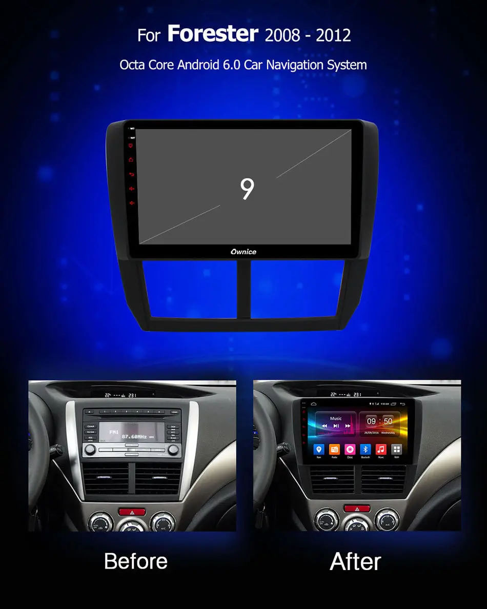 Ownice C500 + G10 Octa 8 Core Android 1 2G RAM автомобильный DVD gps navi плеер радио для Subaru Forester XV WRX 2008 2009