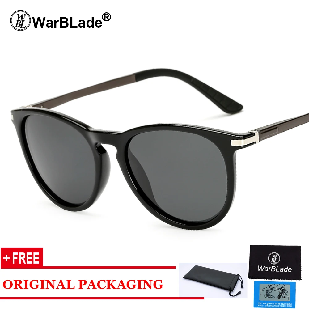 Солнцезащитные очки мужские поляризационные в квадратной черной оправе для