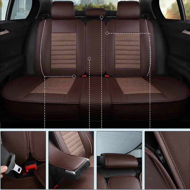 Высококачественный кожаный чехол для автомобильного сиденья honda civic 2006 2011 cr v accord 7