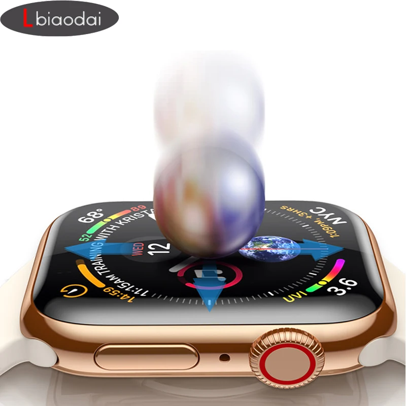 Защитная пленка для apple watch 4 5 iWatch 5 4 3 2 ремешок 42 мм 44 мм 38 мм 40 3 HD водонепроницаемые аксессуары для часов из закаленного стекла