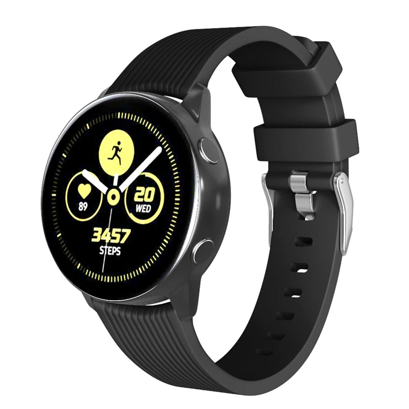 Подходит для Galaxy Watch Active полосатый силиконовый ремешок для повседневной одежды с ремешком 20 мм