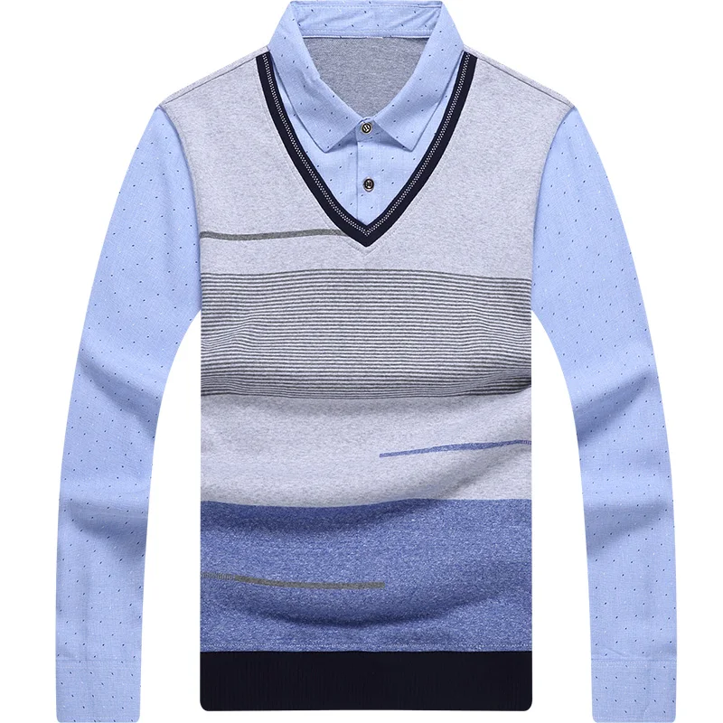 2020 брендовая Повседневная Весенняя рубашка поло с длинным рукавом Мужская