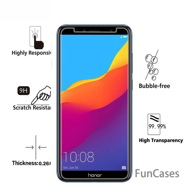 Закаленное Стекло чехол для huawei Honor 7A/7A Pro 7X 7C 7i 7 Y9 2018 Coque Экран протектор A7 Buy2 Free1 |