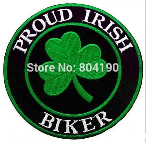 Гордая ирландская Байкерская байкерская куртка с вышитым клевером и