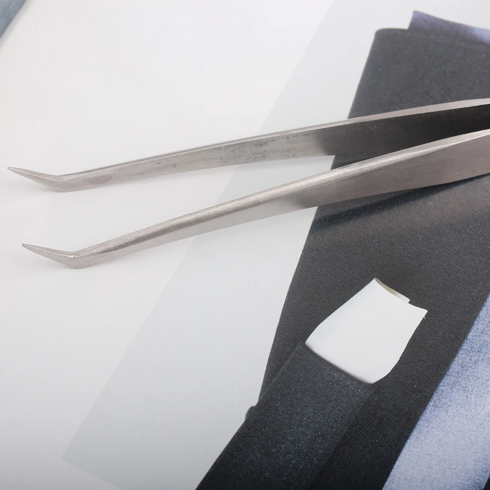 Пинцет Vetus из нержавеющей стали для бровей пинцет ресниц изогнутый