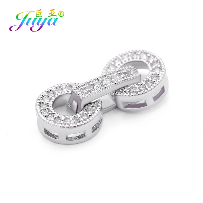 White Gold Juya DIY Ювелирные изделия из жемчуга компоненты ручной работы 2 крючка застежка Разъем застежки аксессуары для бисероплетения Бисероплетение ювелирных изделий - Цвет: White Gold