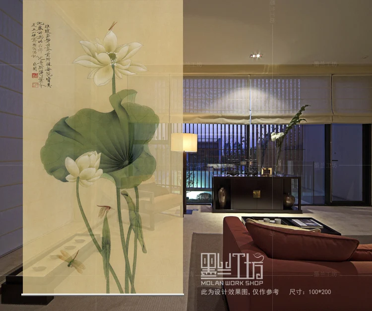 Китайский экран мягкая перегородка подвесная занавеска затвор креативный для