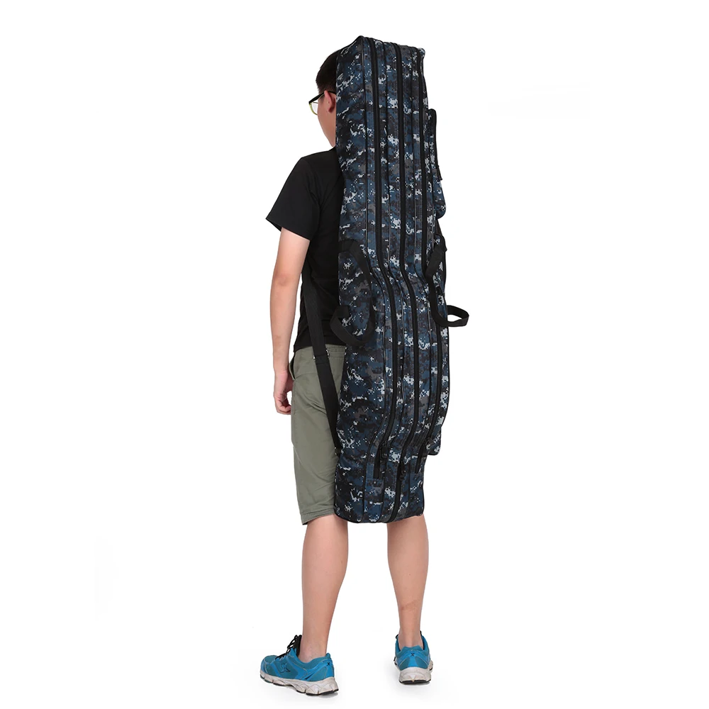 

RU STOCK 120/130/150 cm Portable Fishing Rod Carrier Canvas Bag Two/Three Layer Fishing Pole Storage Case Fishing Gear Tackle