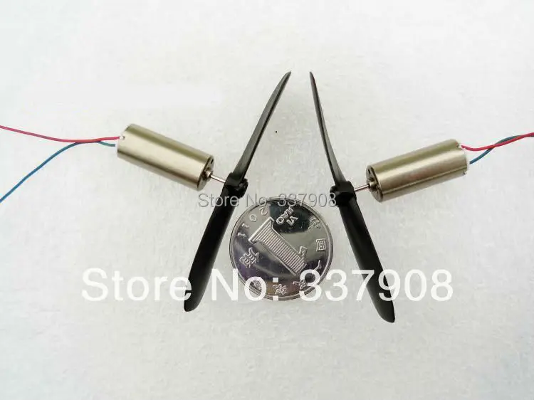 2pair/lot 7*16 MM High Magnetic Coreless Motor 4.2V/55000RPM + Propellers For Remote Control Aircraft/quadcopters Tail | Обустройство