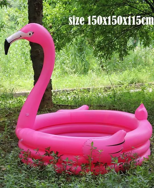 Детский надувной бассейн Фламинго для игр на открытом воздухе piscina портативный