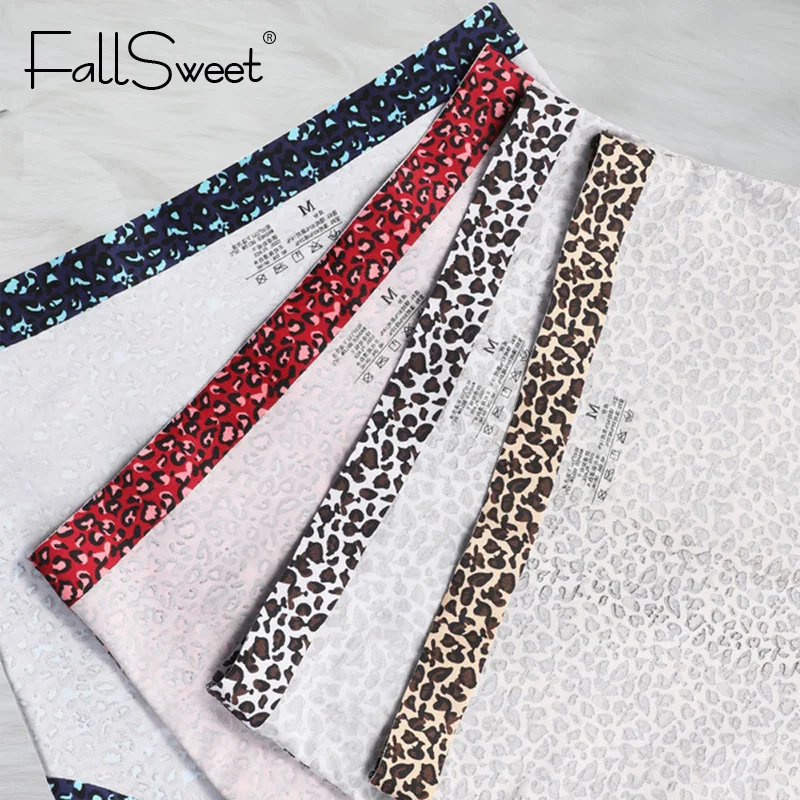 Женские бесшовные трусы FallSweet трусики с высокой талией и леопардовым принтом