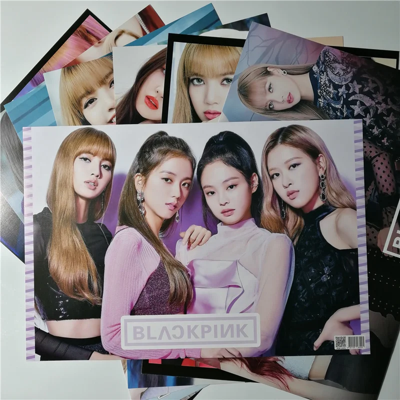 8*(42x29 см) черно-розовые плакаты настенные стикеры kpop Звездные Плакаты
