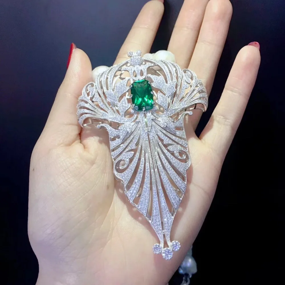 Женская Брошь из серебра 925 пробы с кулоном | Украшения и аксессуары