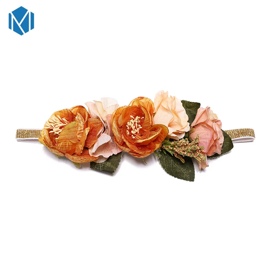 M MISM Children Flower Crown Hairband Beauty Elastic Kids Hair Accessories Girls Headband Garland Festival Wreath | Аксессуары для