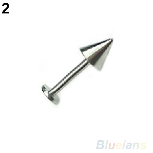10Pcs Men Women Black Stainless Steel Stud Earrings Lip Spike Piercing Chip Bars Ear For Fashion 01IH 4OAS BE57 | Украшения и