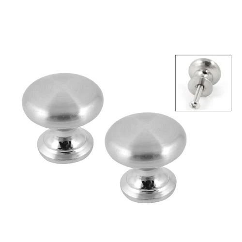 2 предмета Серебряный тон с круглым металлические двери шкафа ящика Тянет ручки w