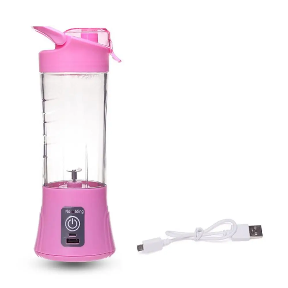 pink Портативная USB соковыжималка для цитрусовых, блендер, перезаряжаемая соковыжималка BottleCompact, бутылка для использования в путешествиях, портативная соковыжималка для фруктов - Цвет: pink