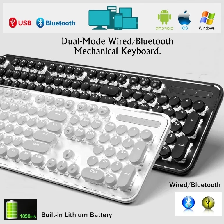 Беспроводная механическая клавиатура Royal Kludge RK960 проводная/Bluetooth с двойным