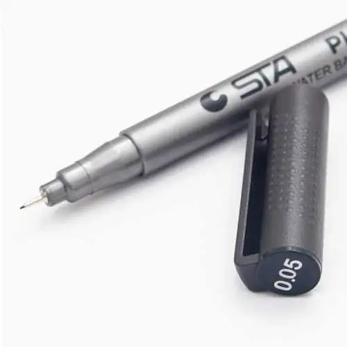 0.05mm-Waterproof Водонепроницаемый STA Art Sketch comics Art маркер ручка пигмент лайнер на водной основе для рисования почерк школьные офисные канцелярские принадлежности - Цвет: 0.05mm-Waterproof