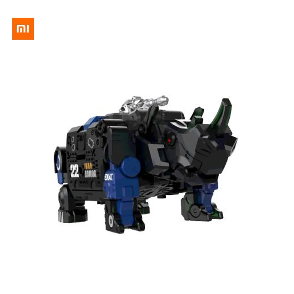 Новейший Xiaomi Youpin трансформированный игрушечный зверь серии Blue Armor 22 подвижный, свирепый специальный полицейский сюрприз атака Рабочий стол - Цвет: Синий