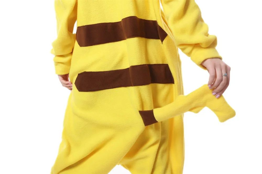 Аниме Пикачу комбинезоны Пижама спальный костюм для взрослых Детский косплея