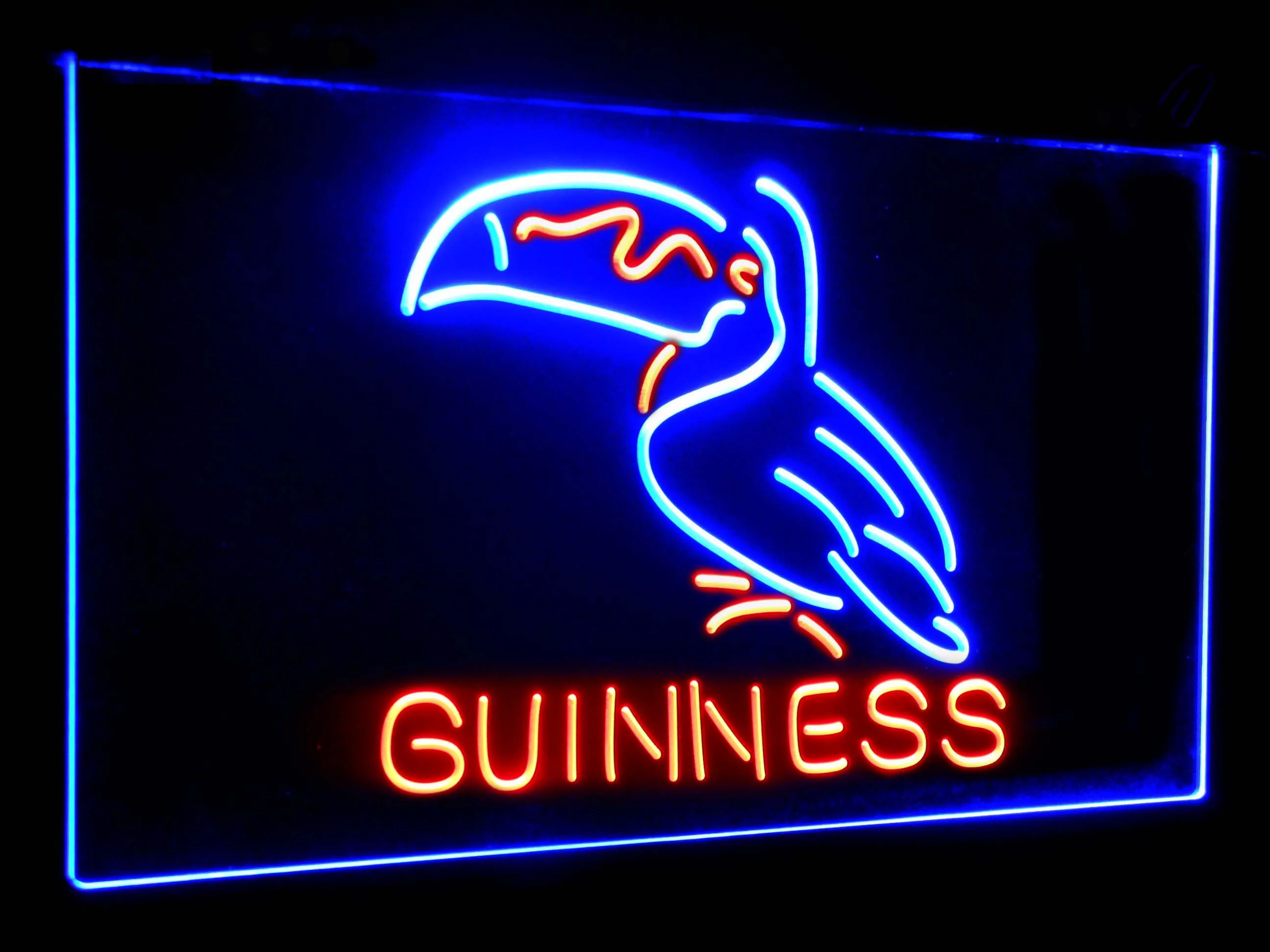 Red and Blue Guinness Toucan Stout Разливное пиво Бар Декор двойной цвет светодиодные неоновые световые знаки st6-a2120 - Цвет: Red and Blue