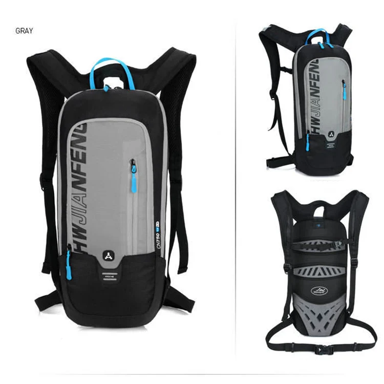 gray no water bag Водонепроницаемый велосипедный рюкзак 6л для мужчин и женщин MTB горный велосипед сумка для воды нейлон Велоспорт Туризм Кемпинг бег гидратация рюкзак - Цвет: gray no water bag