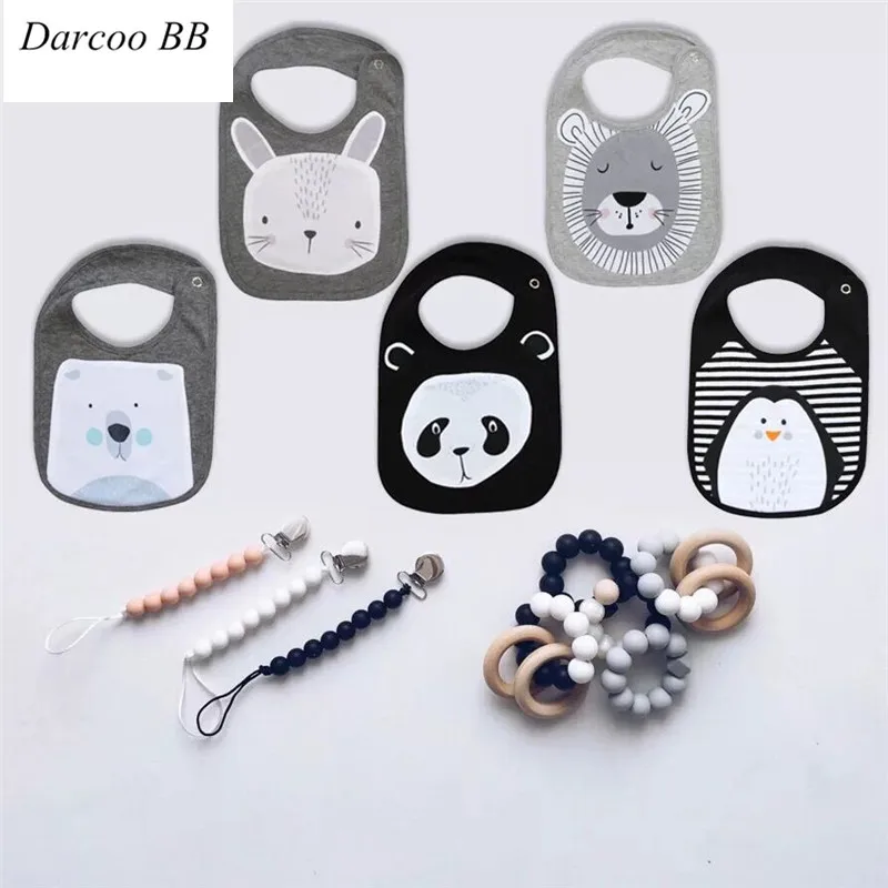 2018 новые детские хлопковые нагрудники мультфильм Животные панда кролика шарф