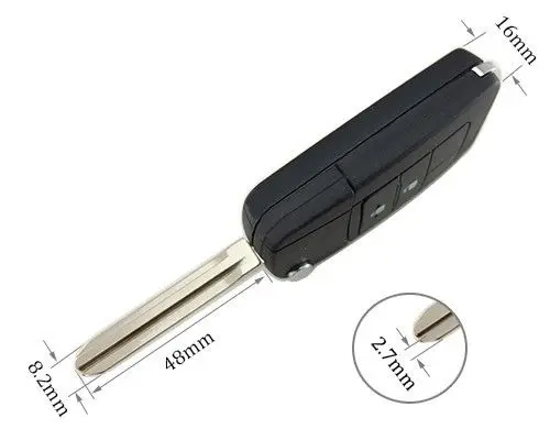 НОВЫЙ Uncut откидная оболочка ключа дистанционного управления чехол Fob 2/3 кнопки
