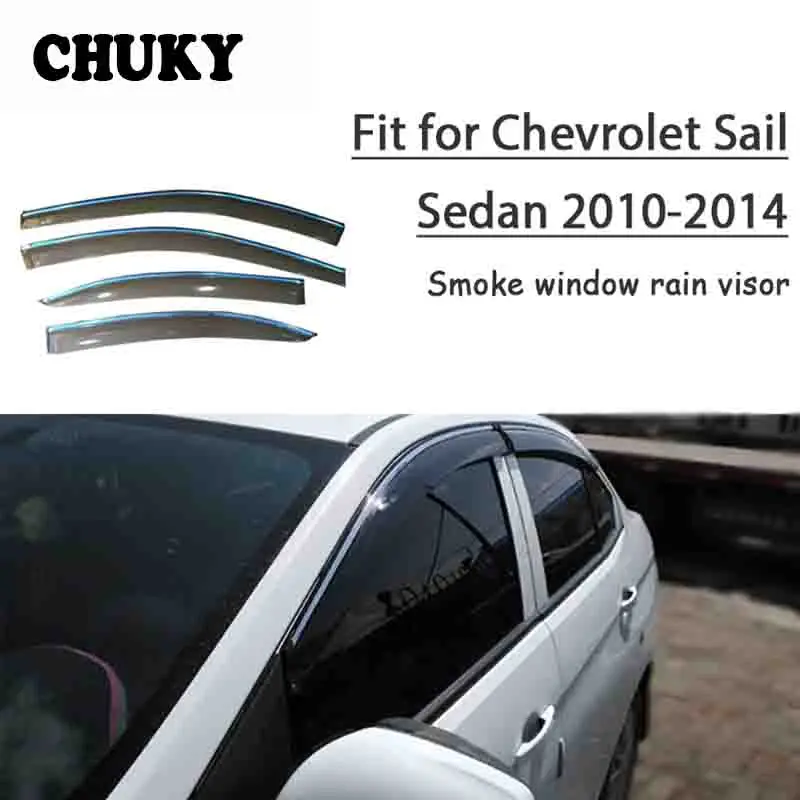 

4 шт., автомобильные козырьки для Chevrolet Sail Sedan 2010 2011 2012 2013 2014