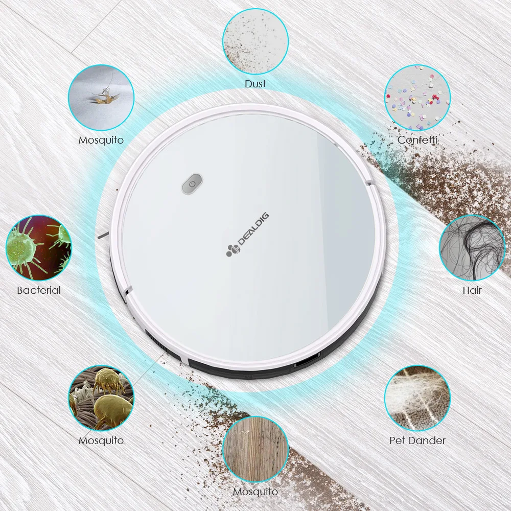 DEALDIG robвакуум 8 робот-пылесос с WiFi подключением работает для Alexa App дистанционное управление гироскоп навигационный робот