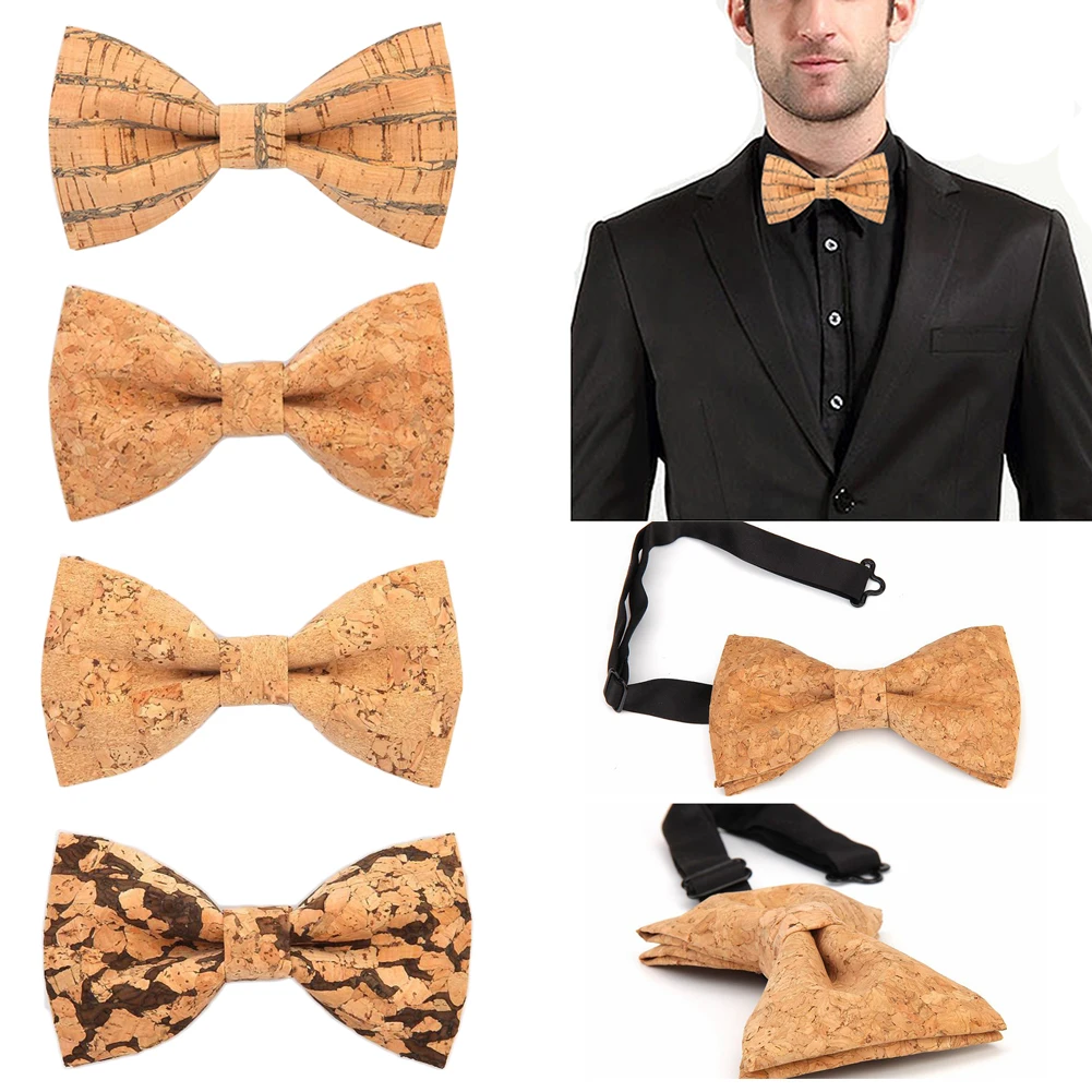 Мужская новинка полосатые деревянные галстуки бабочки с геометрическим