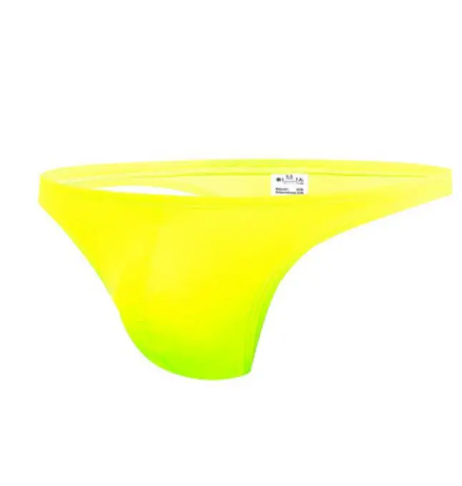 Fluorescent yellow Низкая талия купальники мужские плавки пляжный шорты купальник стринги одежда для бассейна maillot de bain купальный костюм трусы бикини gay 12 - Color: Fluorescent yellow