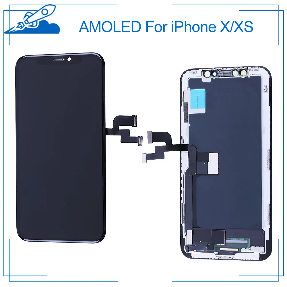 ЖК дисплей Elekworld для iPhone X XS AMOLED сменный сенсорный 3D экран с дигитайзером запасные