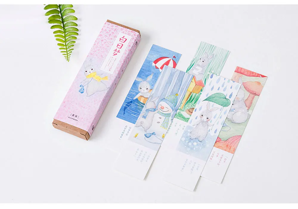 30 шт./кор. haydreaming мультфильм бумага Bookmarks kawaii Дети Канцтовары офисный школьный принадлежности papelaria подарки для детей
