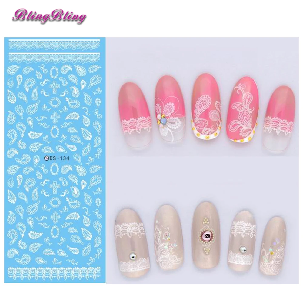 Blingbling 2 шт. Мрамор ногтей Вода Переводные картинки Трансфер наклейки Harajuku черный