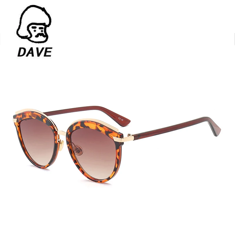 DAVE модные Овальные Солнцезащитные очки для женщин от известного бренда