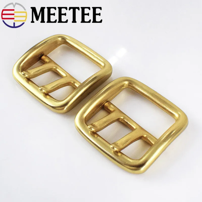 Meetee, 1 шт./3 шт., 40 мм, высококачественная нержавеющая сталь, пряжки для ремня, простые мужские булавки, пряжки, голова, сделай сам, кожа, ремесла, зажим для ремня, Декор