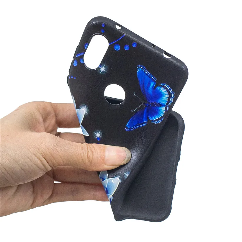 HEMASOLY Case For Xiaomi Redmi Note 6 Soft TPU Silicone Relif Painted Back Cover |