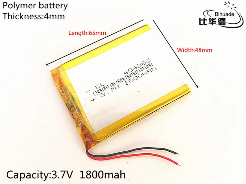 1 шт./лот 3 7 в 1800 мА ч 404865 литий-полимерный литий-ионный аккумулятор для Mp3 MP4 MP5 GPS PSP