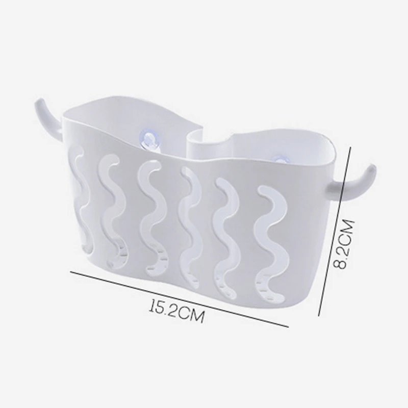 white IVYSHION 15,2x8,2 см пластиковая корзина для хранения держатель для кухонной раковины Органайзер губки мыло Scrubbers многофункциональные товары для дома - Цвет: white
