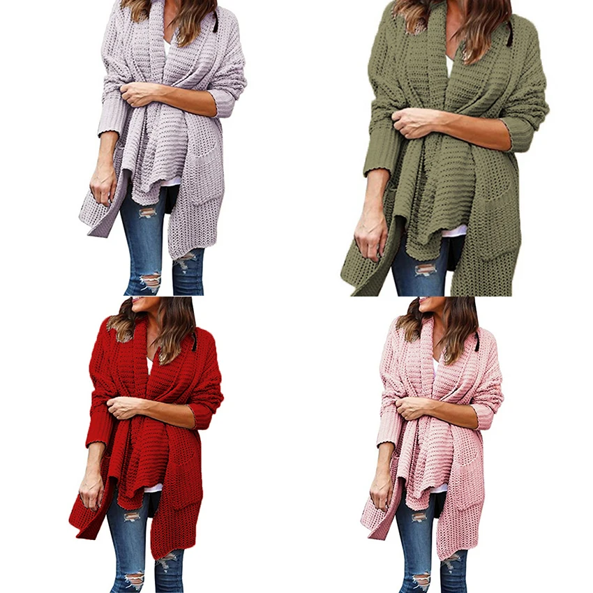 Горячая Распродажа зимние кардиганы женские свитера Pull Femme Hiver длинный рукав