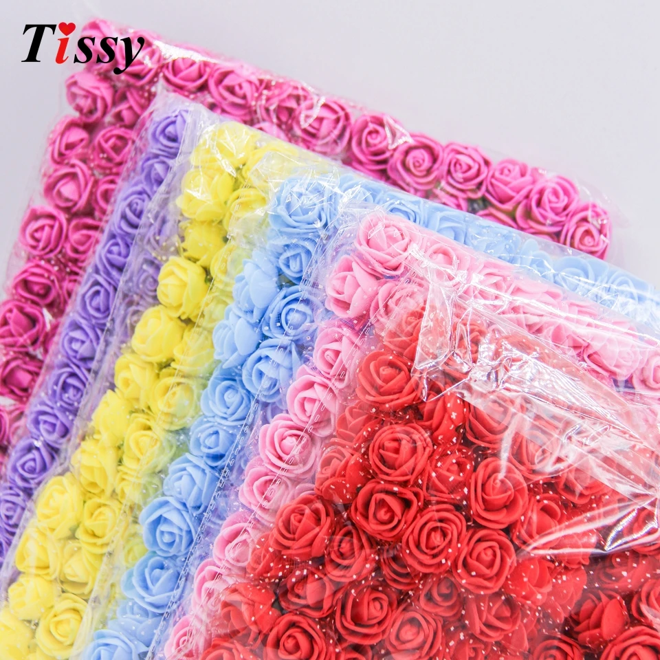 144 шт. искусственные поролоновые розы разноцветные цветы для украшения дома