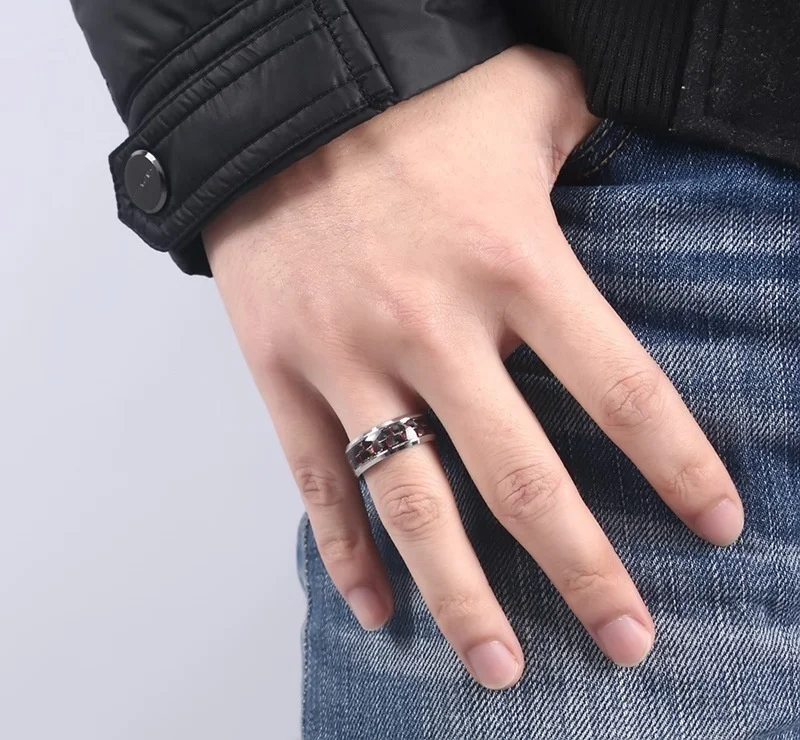 Парные кольца с шармами титановое кольцо для мужчин обручальное и из белого