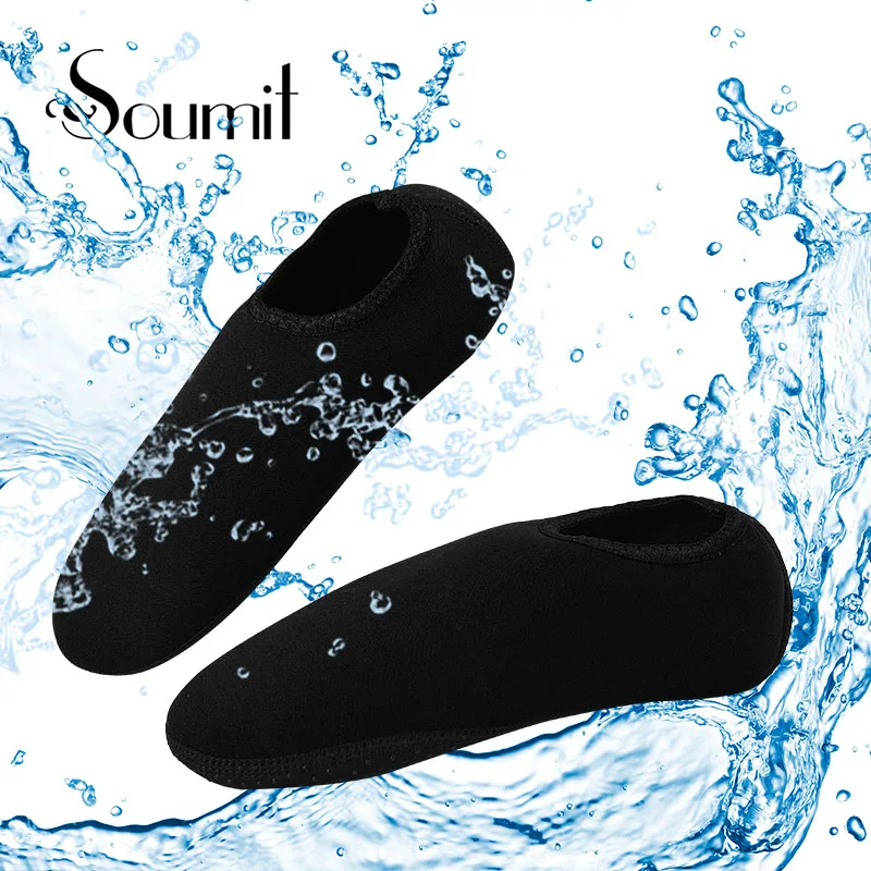 

Soumit Breathable Beach Shoe Cover Water Sport Nylon + Neoprene Outdoor Diving Aqua Socks Exercise Skid Surf Shoes for Women/Men