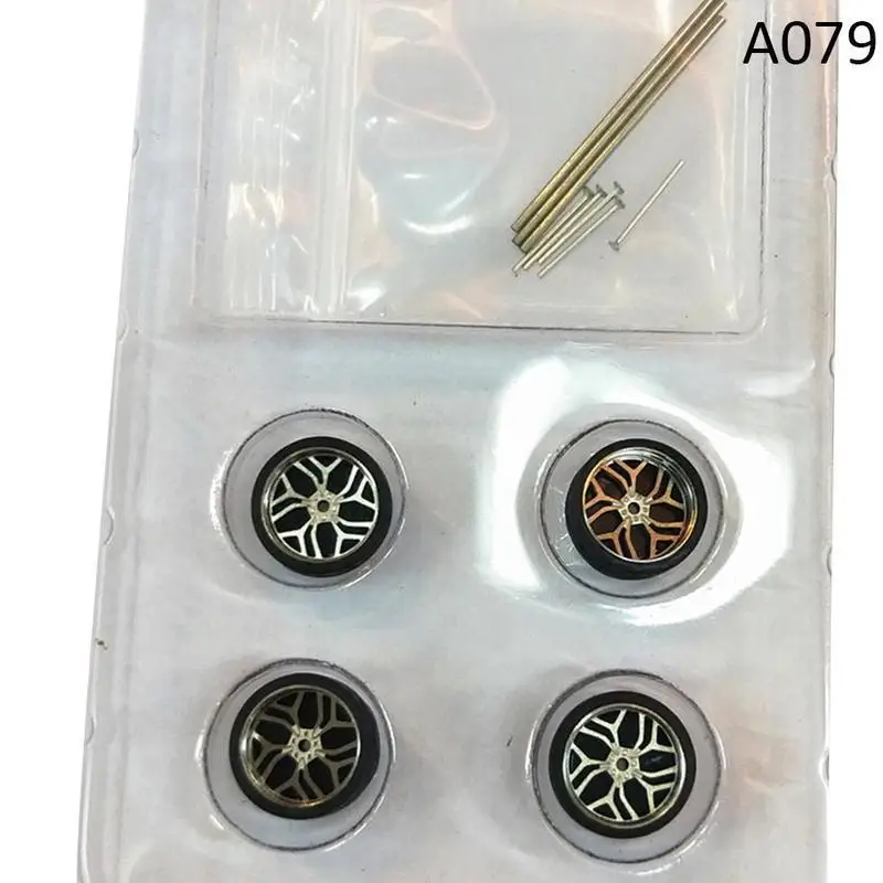 4wheels+2axles+4end Caps 1:64 Model Modified Tire Diecasts Alloy Wheel Tire Rubber Vehicles General Model Car Change Accessory - Цвет: I